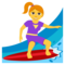Woman Surfing emoji on Emojione
